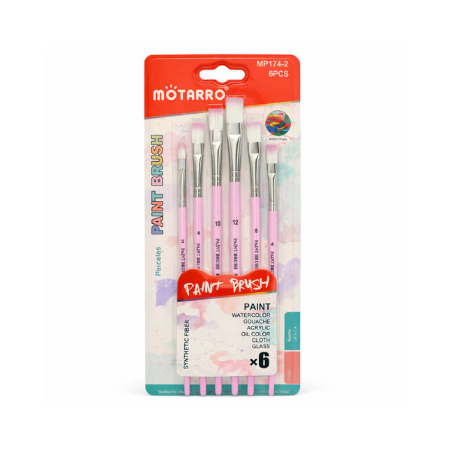Pack of paint brushes with Motarro branding on a white background