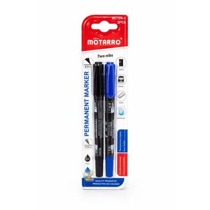 Mötarro permanent marker set with packaging on a white background