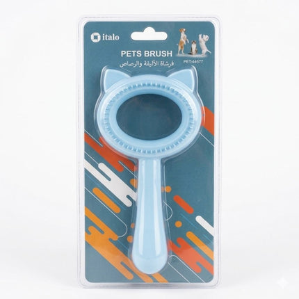 Pet brush in packaging with 'italo' branding on a white background