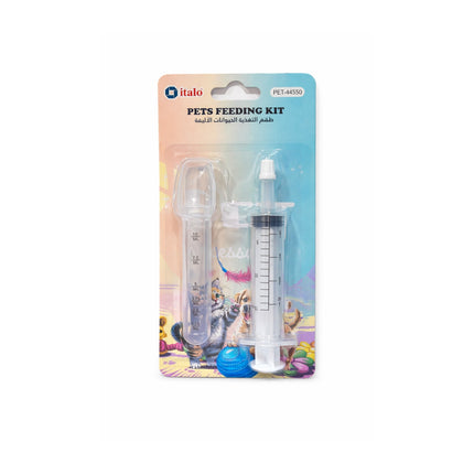 Pet feeding kit in packaging with 'italo' branding on a white background
