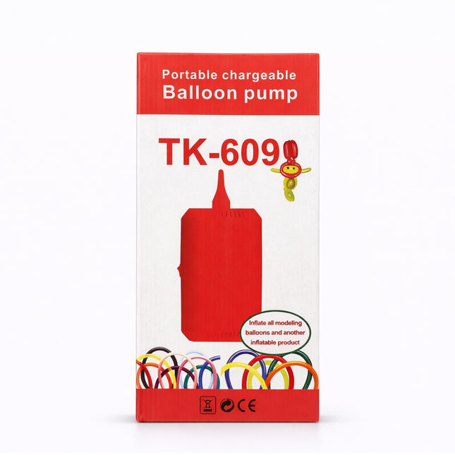 Portable chargeable balloon pump TK-609 packaging on a white background