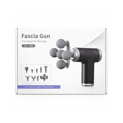 Fascia gun with packaging on a white background