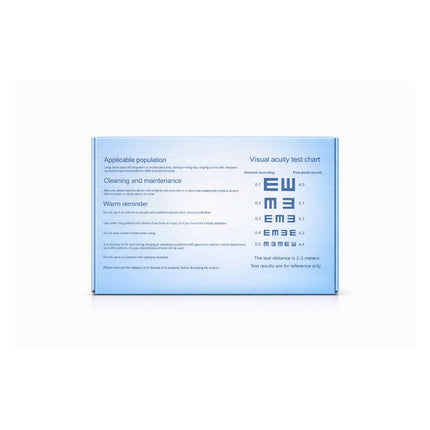 Visual acuity test chart on a white background