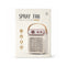 Packaging of a retro-style spray fan with 'Spray Fan' text and product illustration.