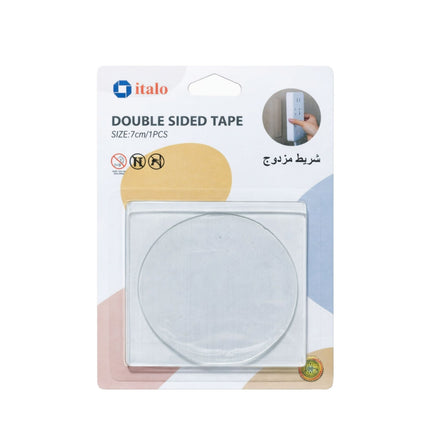 Double-sided tape packaging with 'italo' branding on a white background