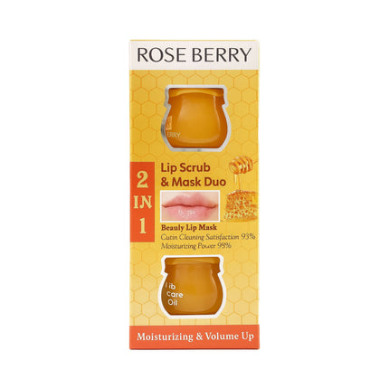 The product of Roseberry Berry Moisturizing Lip Scrub And Mask Duo