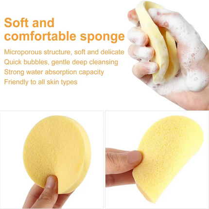 Key Benefits of Round Yellow Facial Cleansing Sponges