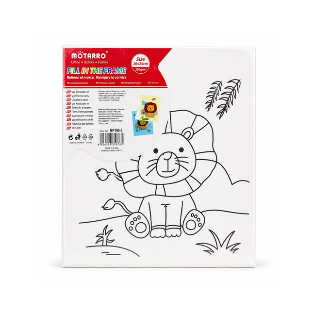 Motarro coloring book with a lion design on a white background