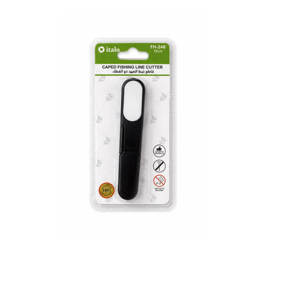 Fishing line cutter in packaging with 'italo' branding on a white background