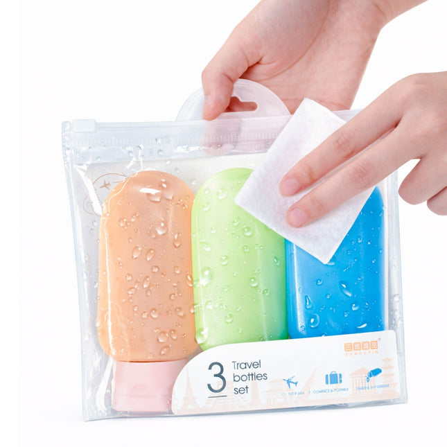 Sandepin 3Pcs Travel Bottles Set available on qasrjamal store