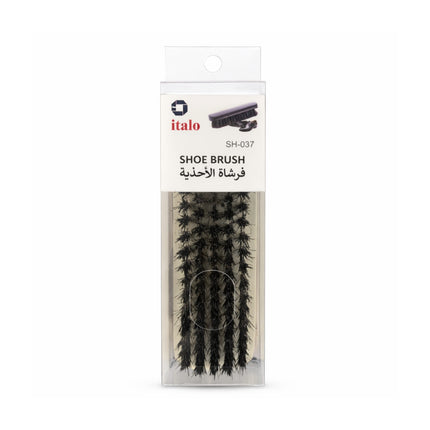 Shoe brush in packaging with 'italo' branding on a white background