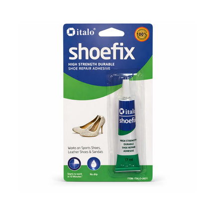 Italo shoefix shoe repair adhesive packaging on a white background