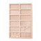 Wooden mold with geometric patterns on a white background