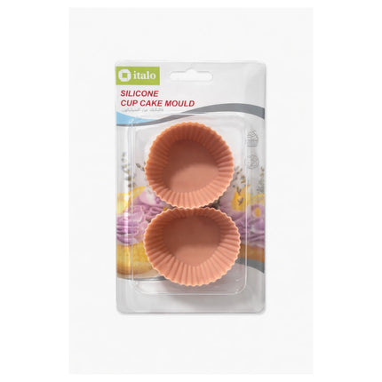 Silicone cupcake moulds in packaging with 'italo' branding on a white background