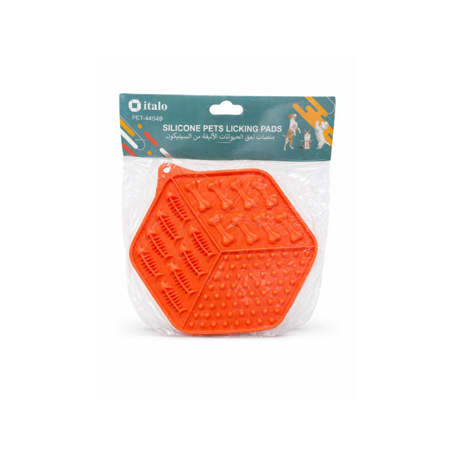 Silicone Pet Licking Pads orange