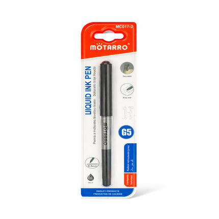 Motarro liquid ink pen packaging on a white background