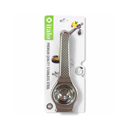 Italo stainless steel measuring spoon in packaging on a white background