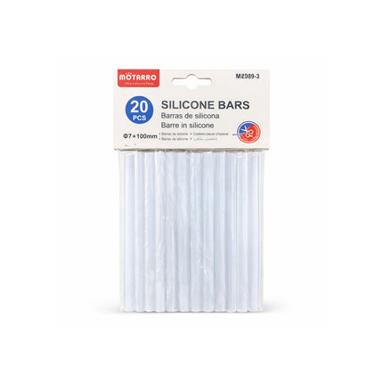 Pack of 20 silicone bars with Motarro branding on a white background