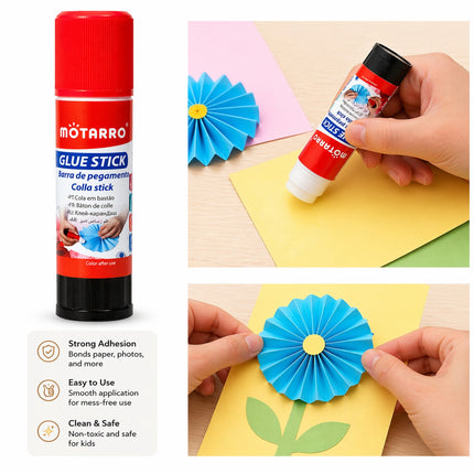 Motarro glue stick with application on a craft project