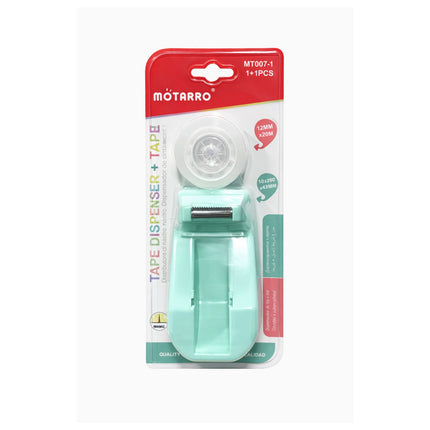 Tape dispenser with packaging featuring the Motarro brand on a white background