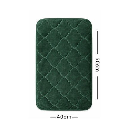 Green textured mat with dimensions on a white background