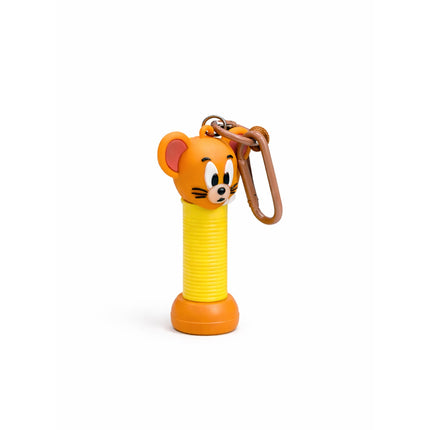 Toy keychain with a cartoon character on a white background