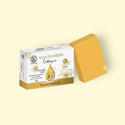 Venut White Niacinamide Collagen Soap available on qasr jamal store