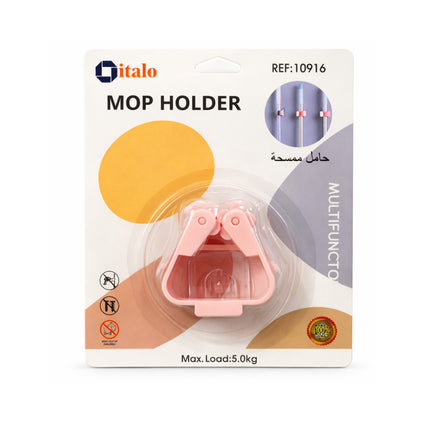 Italo mop holder packaging with product and branding details on a white background