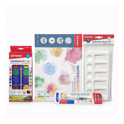 Molotow watercolor set with packaging on a white background