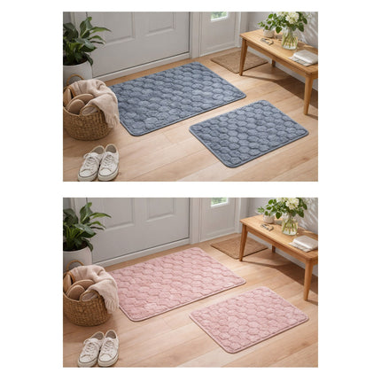Pebble Design Ultra Soft Bath Mat *2pcs - YD - 373