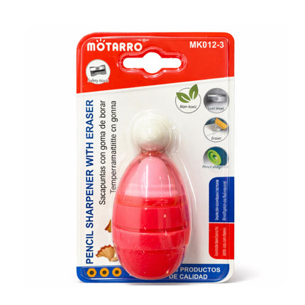 Pencil Sharpener with Eraser - MK012-3