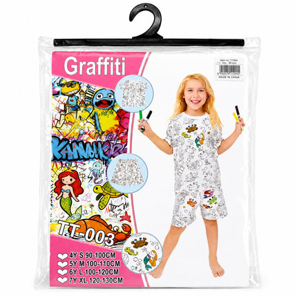 Kids DIY Coloring Sea Life Pajama Set – TT-003