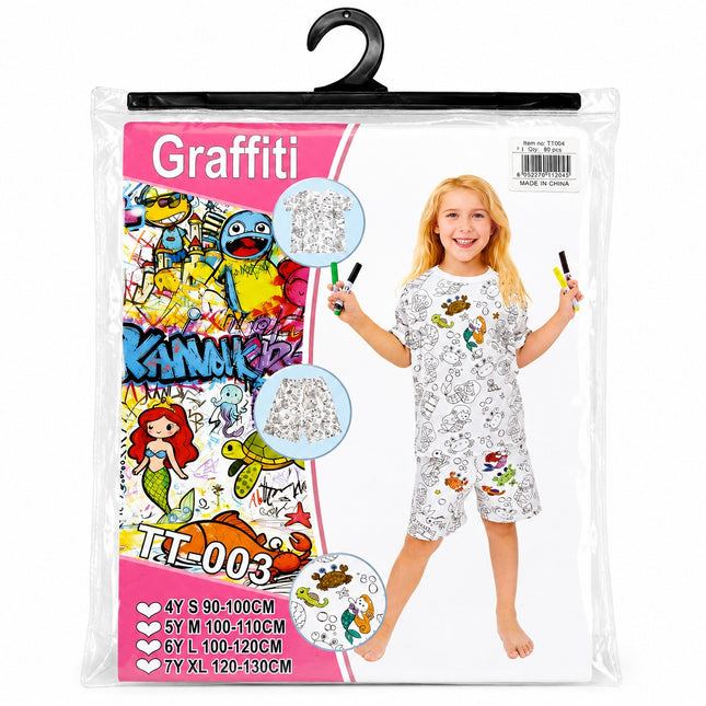 Kids DIY Coloring Sea Life Pajama Set – TT-003