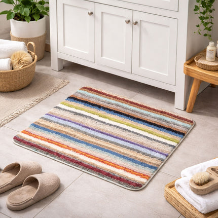Colorful Striped Bathroom Rug RD-56