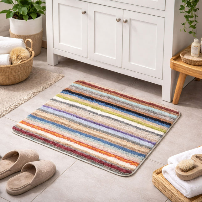Colorful Striped Bathroom Rug RD-56