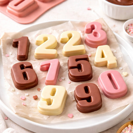 Number Shape Silicone Chocolate Mould Tray -KT - 33567