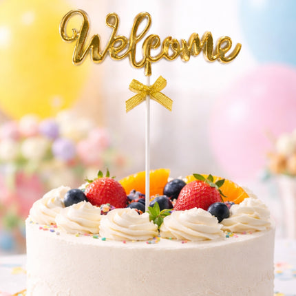 Cake Topper (Welcome) Gold - PT - 1301