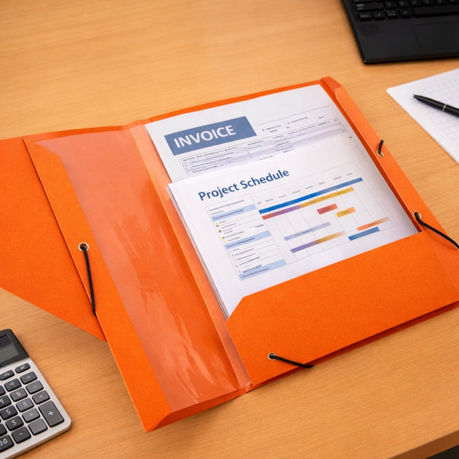Folder With Flaps and Rubber Bands - MQ049-3