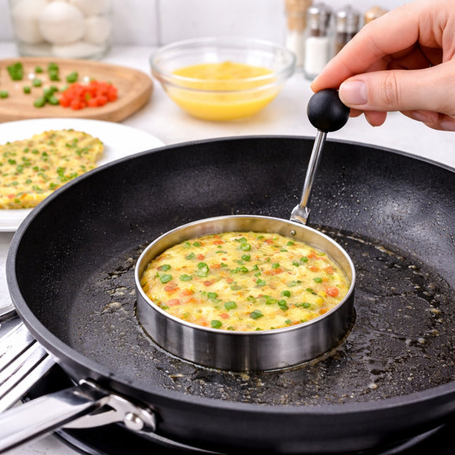 Stainless Steel Round Egg Fry Mold-KT-33835