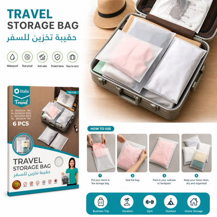 Travel Storage Bag Set (6PCS)-TRV-7136