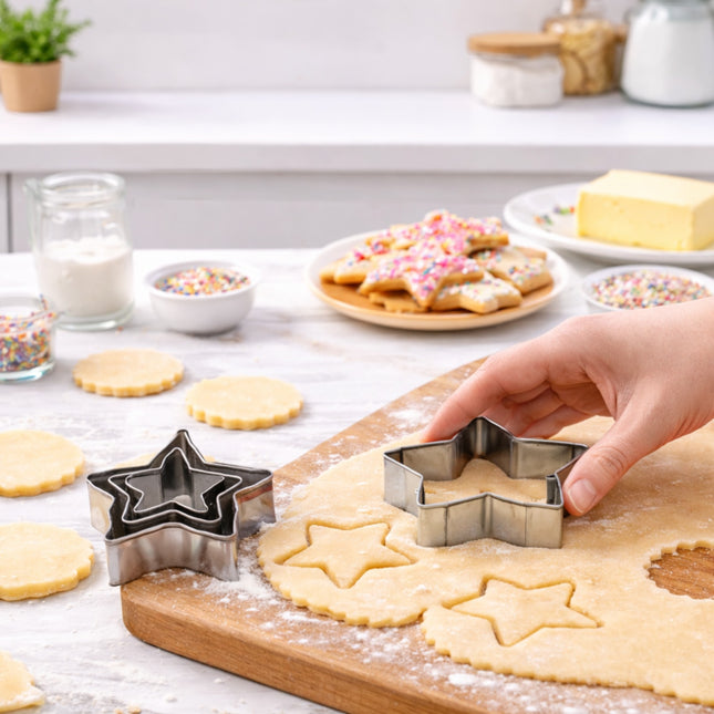 Stainless Steel Cookie Cutters – 5 Piece Set-KT-33557