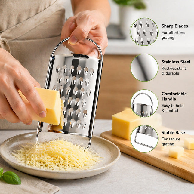 Stainless Steel Hand Grater – 13cm-KT-33878