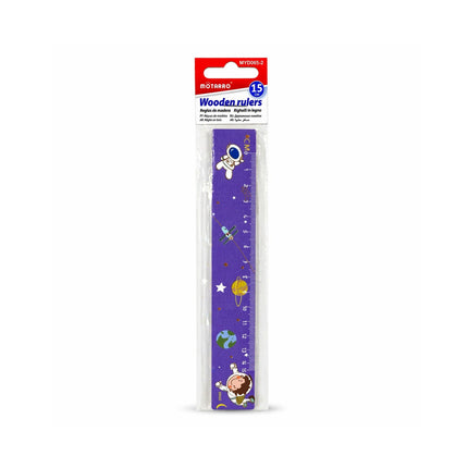 Space Design Wooden Ruler – 15cm-MYD065-2