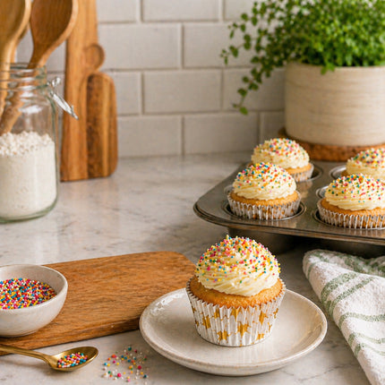 Elegant Gold Baking Cups for Cupcakes (24PCS) -CK-157