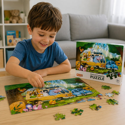 Forest Camping Puzzle - 72 Pieces, Ages 3+ - MU380-14