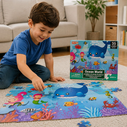 Ocean World Jumbo Floor Puzzle - 35 Pieces, Ages 3+ - MU380-8