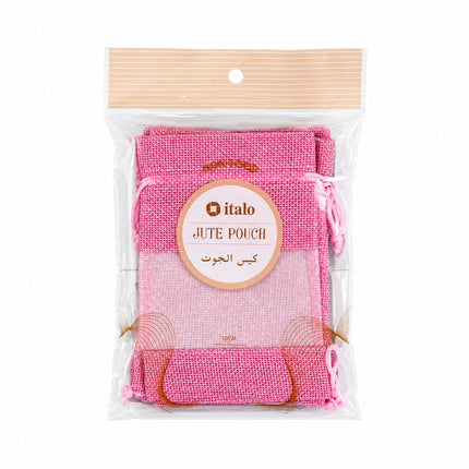 Italo Natural Jute Drawstring Gift Pouch 10cm PH-524