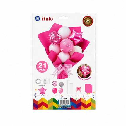Italo DIY Pink Balloon Bouquet Kit - 21pcs PT-1347