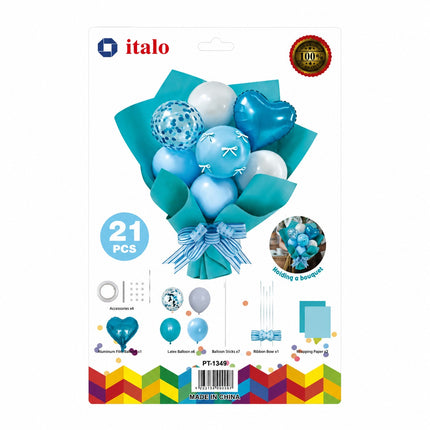 Italo DIY Blue Balloon Bouquet Kit - 21pcs PT-1349
