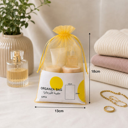 Organza Drawstring Gift Bags 13 x 18cm - 12pcs TS-003